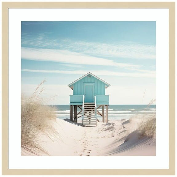 Amanti Art Coastal Lookout Wood Framed Wall Art Print