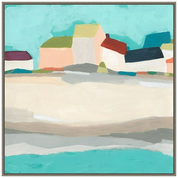 Amanti Art Coastal Village I Framed Canvas Wall Art Print