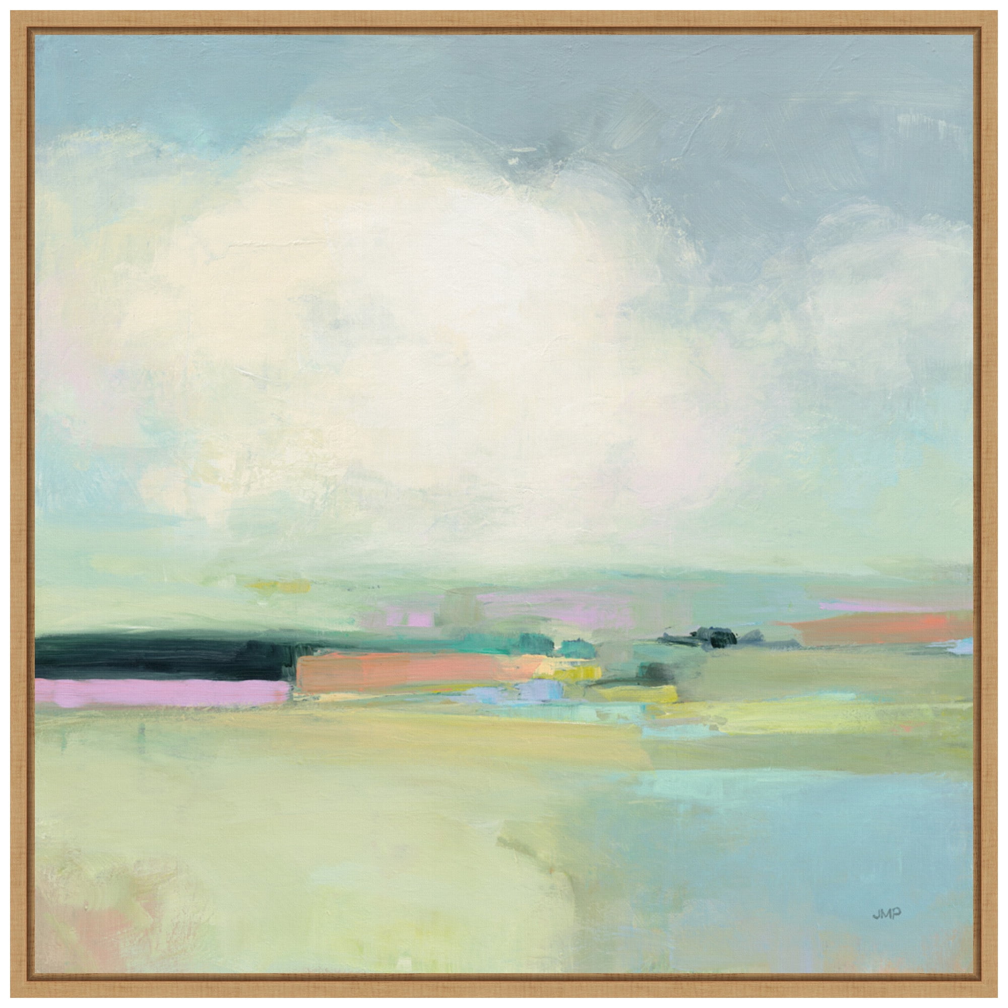 Modern Sylvie Maple Framed Colorful Landscape Canvas Print, 30x30