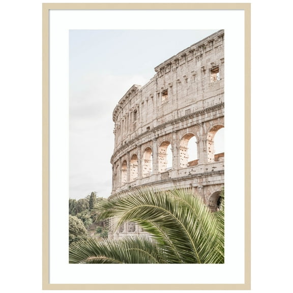 Amanti Art Colosseum Wood Framed Wall Art Print