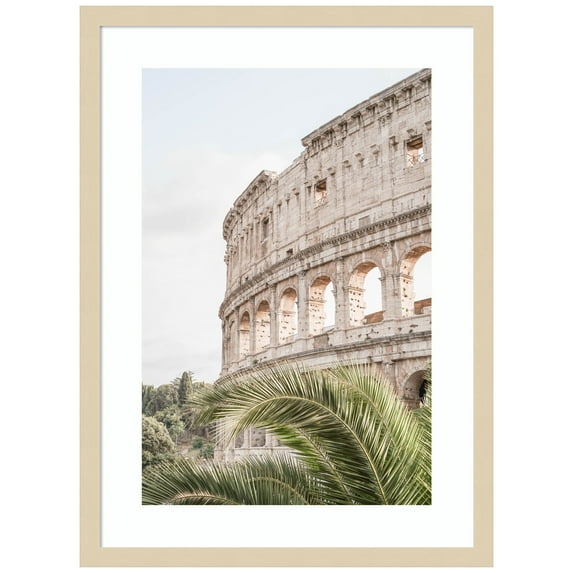 Amanti Art Colosseum Wood Framed Wall Art Print