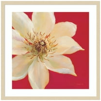 Amanti Art Contemporary Clematis Wood Framed Wall Art Print