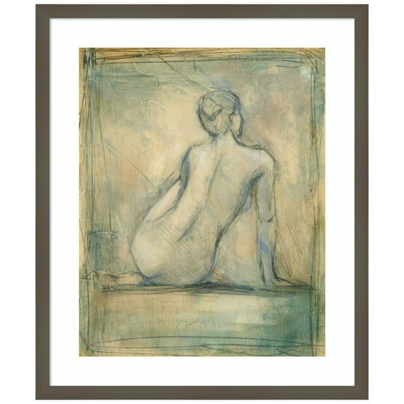 Amanti Art Contemporary Figure Study I Wood Framed Wall Art Print