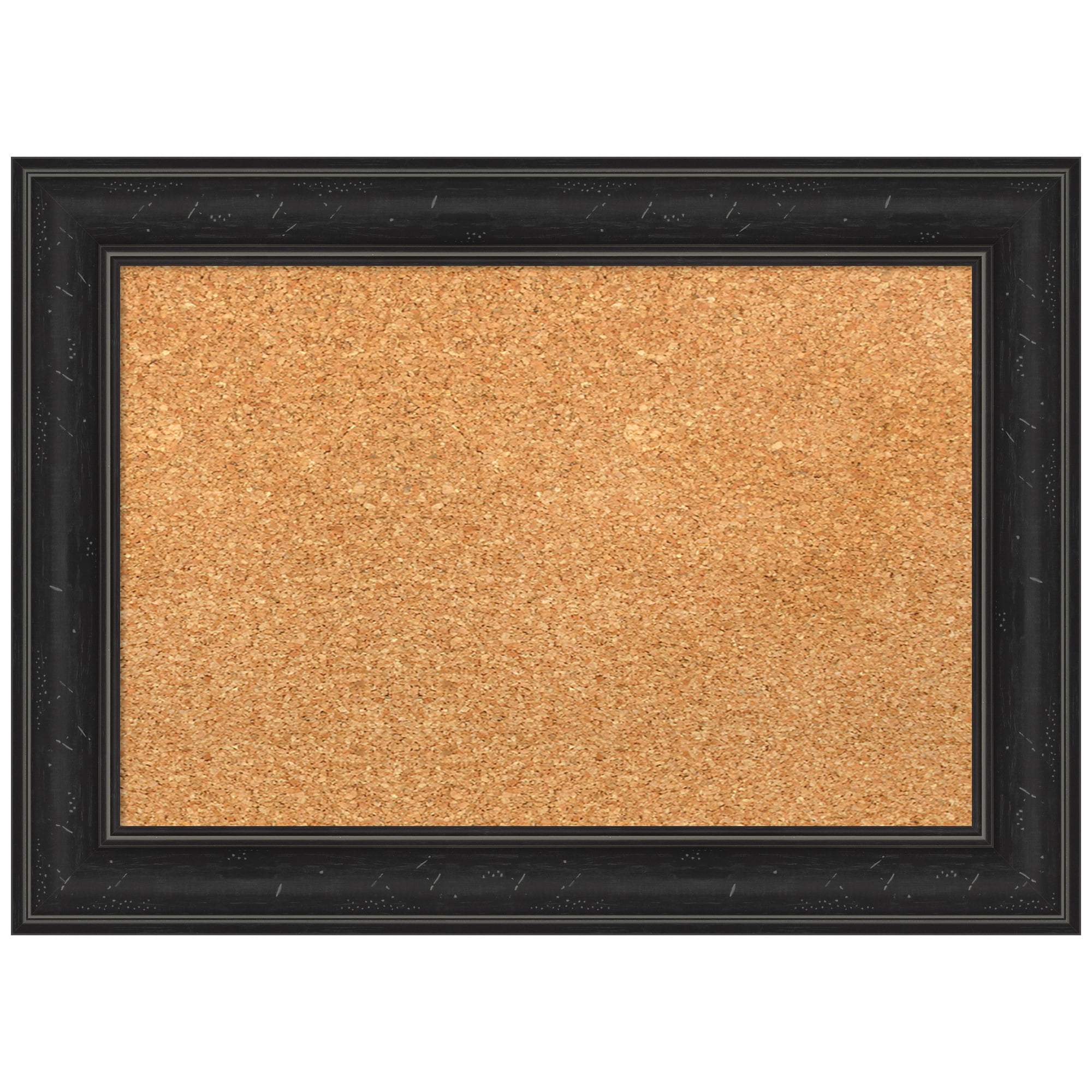 Shipwreck Black Narrow Framed Natural Cork Bulletin Board