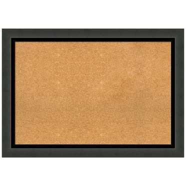 Amanti Art Natural Cork Board Framed Tuxedo Black Bulletin Board 41 in. x 29 in.