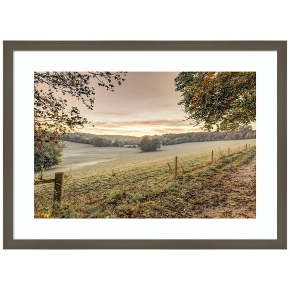 Amanti Art Country Pass Wood Framed Wall Art Print
