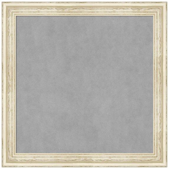Amanti Art Country White Wash Framed Magnetic Board 28 x 28 in.