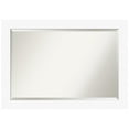 thumbnail image 1 of Amanti Art Basic White Beveled Wood Bathroom Wall Mirror, 1 of 10