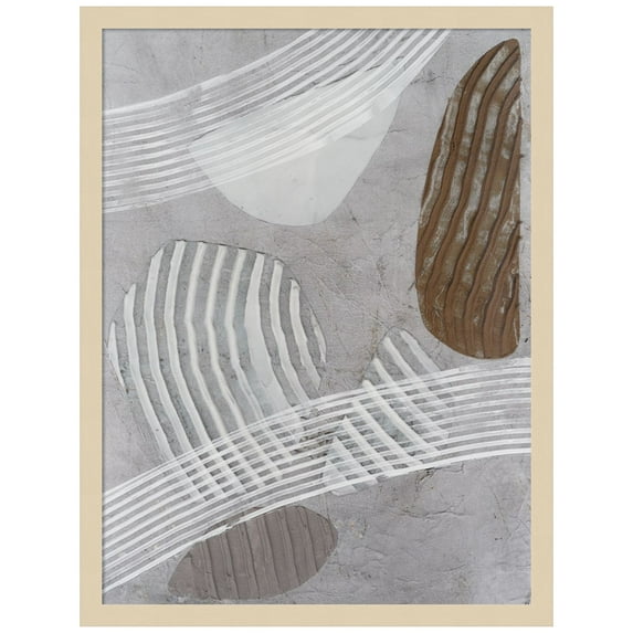 Amanti Art Creek Stones II Wood Framed Wall Art Print