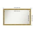 thumbnail image 1 of Amanti Art Custom Framed Wall and Bathroom Mirror (28.25 x 47.25 in.), Angled Gold Frame, 1 of 7