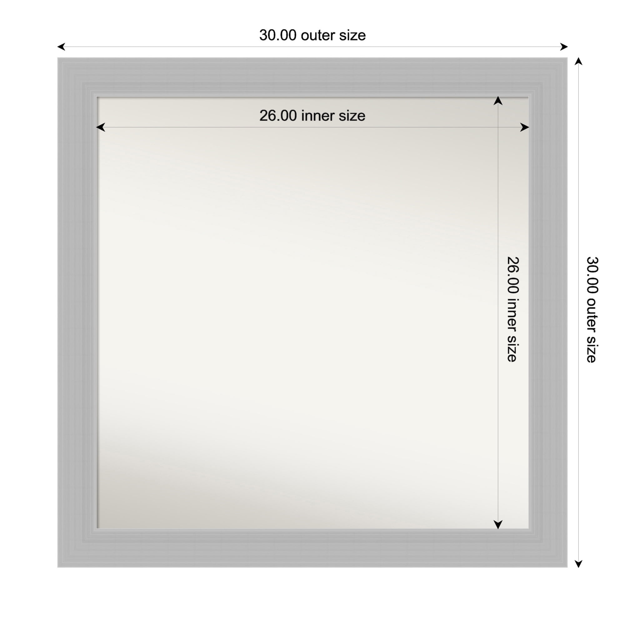 Amanti Art Custom Framed Wall and Bathroom Mirror (30 x 30 in ...