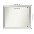 thumbnail image 1 of Amanti Art Custom Framed Wall and Bathroom Mirror (30 x 36 in.), Brushed Sterling Silver Frame, 1 of 7
