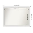 thumbnail image 1 of Amanti Art Custom Framed Wall and Bathroom Mirror (30 x 40 in.), Flair Soft White Frame, 1 of 6