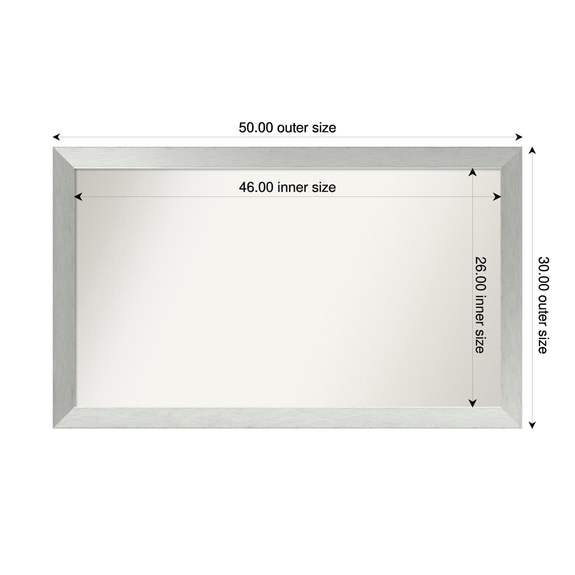 Amanti Art Custom Framed Wall and Bathroom Mirror (30 x 50 in