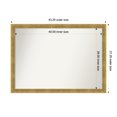 thumbnail image 1 of Amanti Art Custom Framed Wall and Bathroom Mirror (31.25 x 43.25 in.), Angled Gold Frame, 1 of 7
