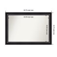 thumbnail image 1 of Amanti Art Custom Framed Wall and Bathroom Mirror (34.75 x 49.75 in.), Grand Black Frame, 1 of 7