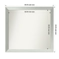 thumbnail image 1 of Amanti Art Custom Framed Wall and Bathroom Mirror (34 x 36 in.), Brushed Sterling Silver Frame, 1 of 7