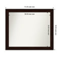 thumbnail image 1 of Amanti Art Custom Framed Wall and Bathroom Mirror (35.25 x 41.25 in.), Coffee Bean Brown Frame, 1 of 7