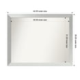 thumbnail image 1 of Amanti Art Custom Framed Wall and Bathroom Mirror (35 x 44 in.), Brushed Sterling Silver Frame, 1 of 6