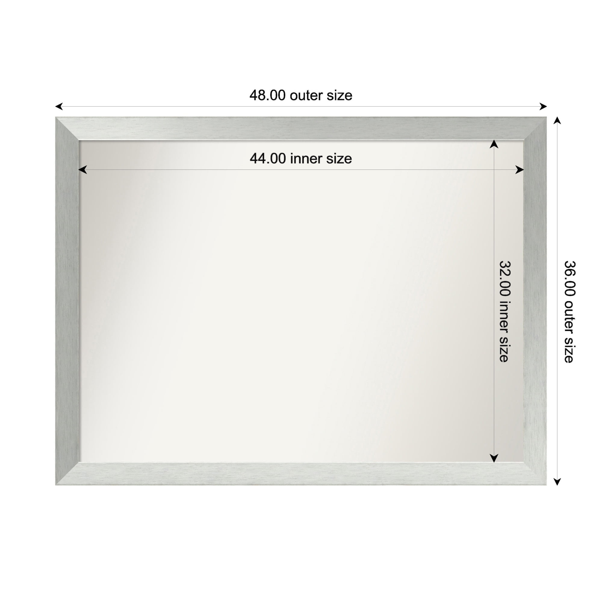 Amanti Art Custom Framed Wall and Bathroom Mirror (36 x 48 in