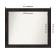 thumbnail image 1 of Amanti Art Custom Framed Wall and Bathroom Mirror (37.75 x 43.75 in.), Furniture Espresso Frame, 1 of 7