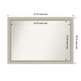 thumbnail image 1 of Amanti Art Custom Wall and Bathroom Mirror (26.75 x 37.75 in.), Romano Silver Narrow Frame, 1 of 7