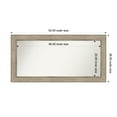 thumbnail image 1 of Amanti Art Custom Wall and Bathroom Mirror (26 x 52 in.), Trellis Silver Frame, 1 of 7