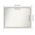 thumbnail image 1 of Amanti Art Custom Wall and Bathroom Mirror (27.25 x 35.25 in.), Eva White Silver Narrow Frame, 1 of 7