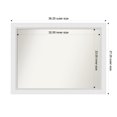 thumbnail image 1 of Amanti Art Custom Wall and Bathroom Mirror (27.25 x 36.25 in.), Blanco White Frame, 1 of 7