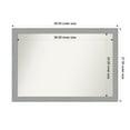 thumbnail image 1 of Amanti Art Custom Wall and Bathroom Mirror (27.5 x 39.5 in.), Brushed Nickel Frame, 1 of 6
