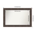 thumbnail image 1 of Amanti Art Custom Wall and Bathroom Mirror (27.5 x 41.5 in.), Rustic Pine Brown Frame, 1 of 6
