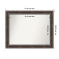 thumbnail image 1 of Amanti Art Custom Wall and Bathroom Mirror (29.5 x 37.5 in.), Rustic Pine Brown Frame, 1 of 7