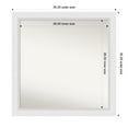 thumbnail image 1 of Amanti Art Custom Wall and Bathroom Mirror (30.25 x 30.25 in.), Blanco White Frame, 1 of 6