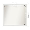 thumbnail image 1 of Amanti Art Custom Wall and Bathroom Mirror (30.25 x 33.25 in.), Eva White Silver Narrow Frame, 1 of 7