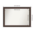 thumbnail image 1 of Amanti Art Custom Wall and Bathroom Mirror (30.75 x 42.75 in.), Cyprus Walnut Frame, 1 of 7