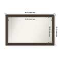 thumbnail image 1 of Amanti Art Custom Wall and Bathroom Mirror (30.75 x 48.75 in.), Cyprus Walnut Frame, 1 of 7