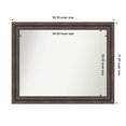 thumbnail image 1 of Amanti Art Custom Wall and Bathroom Mirror (31.5 x 39.5 in.), Rustic Pine Brown Frame, 1 of 7