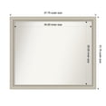 thumbnail image 1 of Amanti Art Custom Wall and Bathroom Mirror (31.75 x 37.75 in.), Romano Silver Narrow Frame, 1 of 7