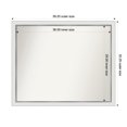 thumbnail image 1 of Amanti Art Custom Wall and Bathroom Mirror (32.25 x 39.25 in.), Eva White Silver Narrow Frame, 1 of 7