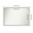 thumbnail image 1 of Amanti Art Custom Wall and Bathroom Mirror (32.25 x 45.25 in.), Eva White Silver Narrow Frame, 1 of 6