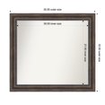 thumbnail image 1 of Amanti Art Custom Wall and Bathroom Mirror (32.5 x 35.5 in.), Rustic Pine Brown Frame, 1 of 7