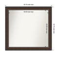 thumbnail image 1 of Amanti Art Custom Wall and Bathroom Mirror (32.75 x 34.75 in.), Cyprus Walnut Frame, 1 of 7