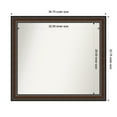 thumbnail image 1 of Amanti Art Custom Wall and Bathroom Mirror (32.75 x 36.75 in.), Cyprus Walnut Frame, 1 of 7