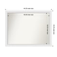 thumbnail image 1 of Amanti Art Custom Wall and Bathroom Mirror (34.25 x 44.25 in.), Blanco White Frame, 1 of 5