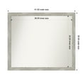 thumbnail image 1 of Amanti Art Custom Wall and Bathroom Mirror (35.5 x 41.5 in.), Dove Greywash Narrow Frame, 1 of 7