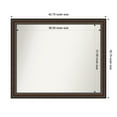 thumbnail image 1 of Amanti Art Custom Wall and Bathroom Mirror (35.75 x 42.75 in.), Cyprus Walnut Frame, 1 of 6