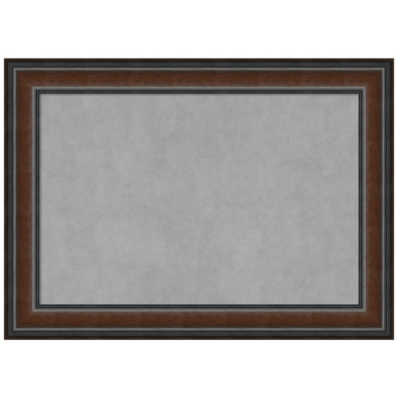 Amanti Art Cyprus Walnut Framed Magnetic Board 29 x 21 in.