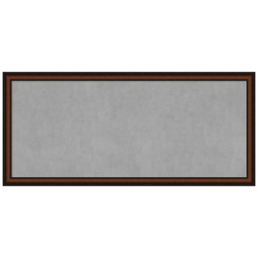 Amanti Art Cyprus Walnut Narrow Framed Magnetic Board 51 x 23 in.