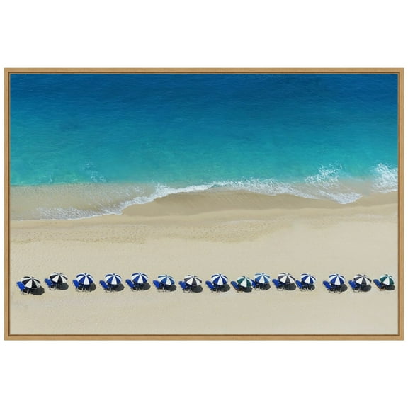 Amanti Art Dabi (Beach) Framed Canvas Wall Art Print