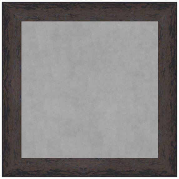 Amanti Art Dappled Black Brown Narrow Framed Magnetic Board 15 x 15 in.